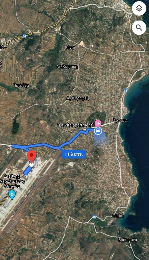 La Vita Apartments-Near Airport & Sea Ártemida Kültér fotó