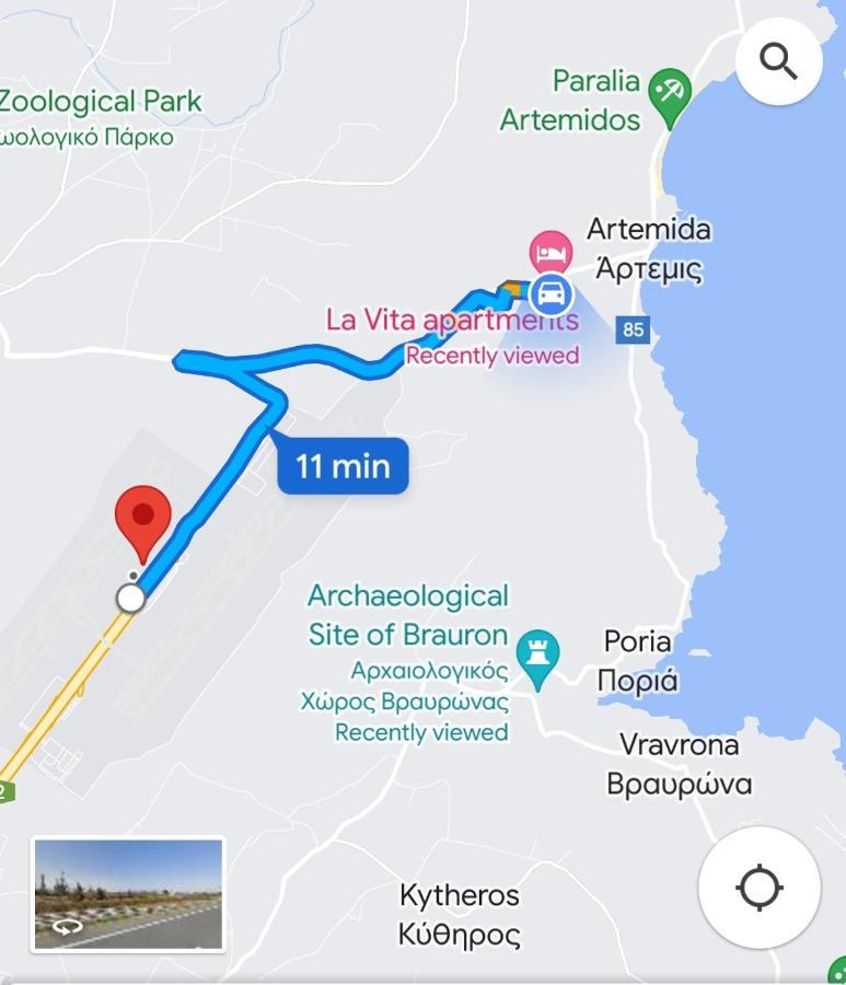 La Vita Apartments-Near Airport & Sea Ártemida Kültér fotó
